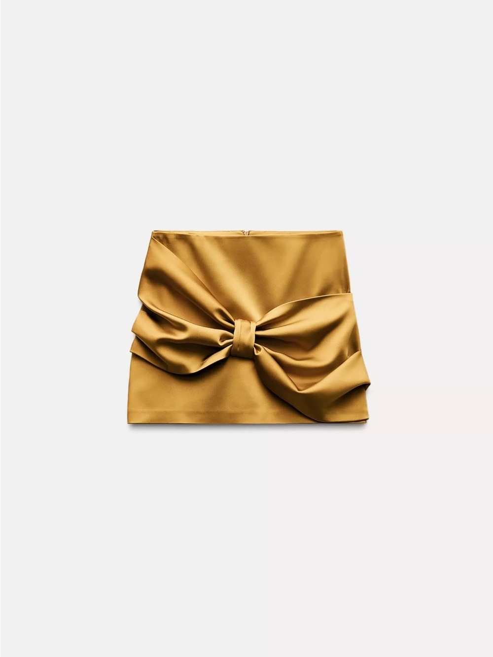 ZARA SATIN EFFECT BOW SKIRT ZW COLLECTION